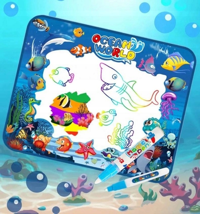 MATA WODNA DO MALOWANIA RYSOWANIA 100x80 PIECZĄTKI FORMY PISAKI ZESTAW XXL Kod producenta Pixel