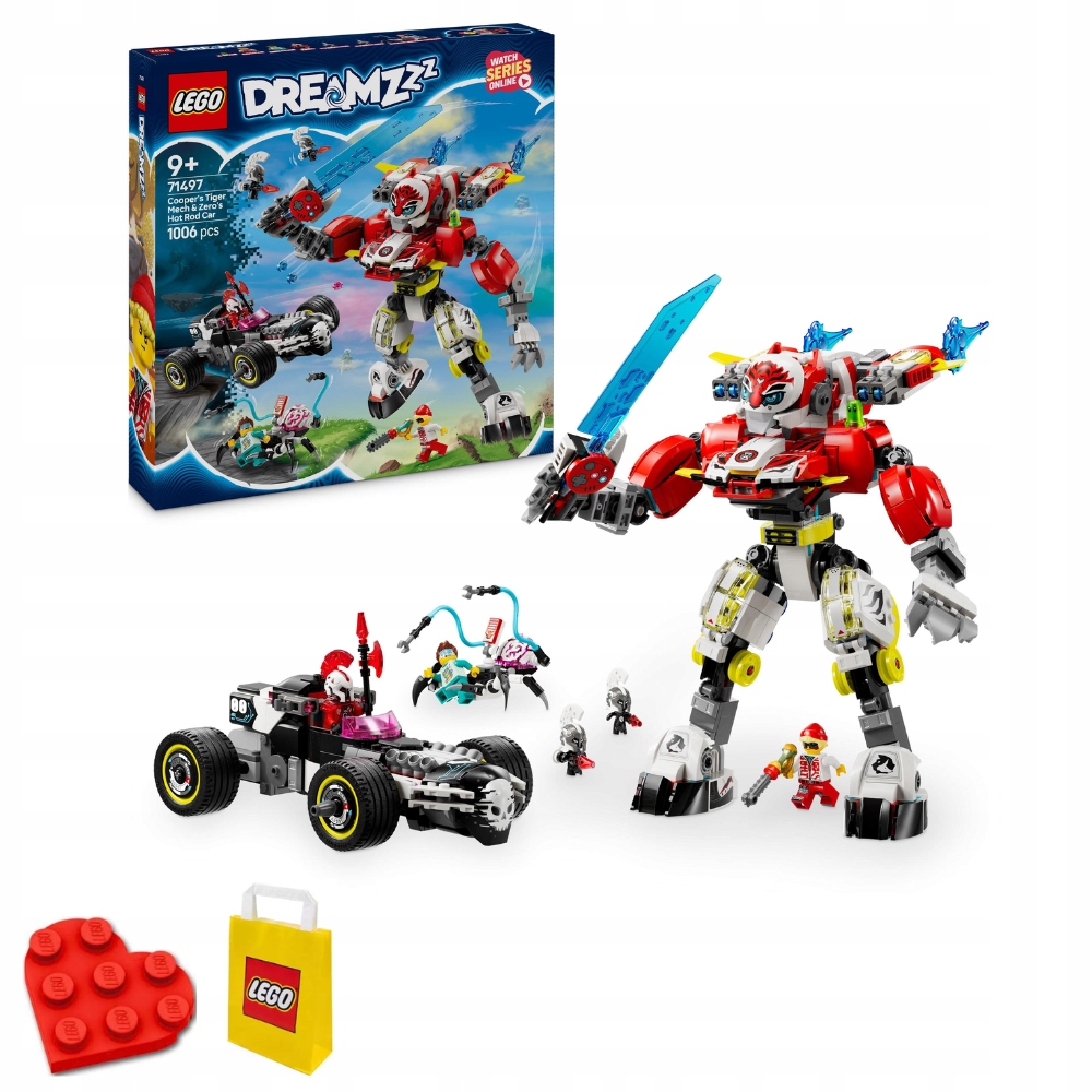 Lego DREAMZzz 71497 Tygří mech Coopera a hot rod Zero