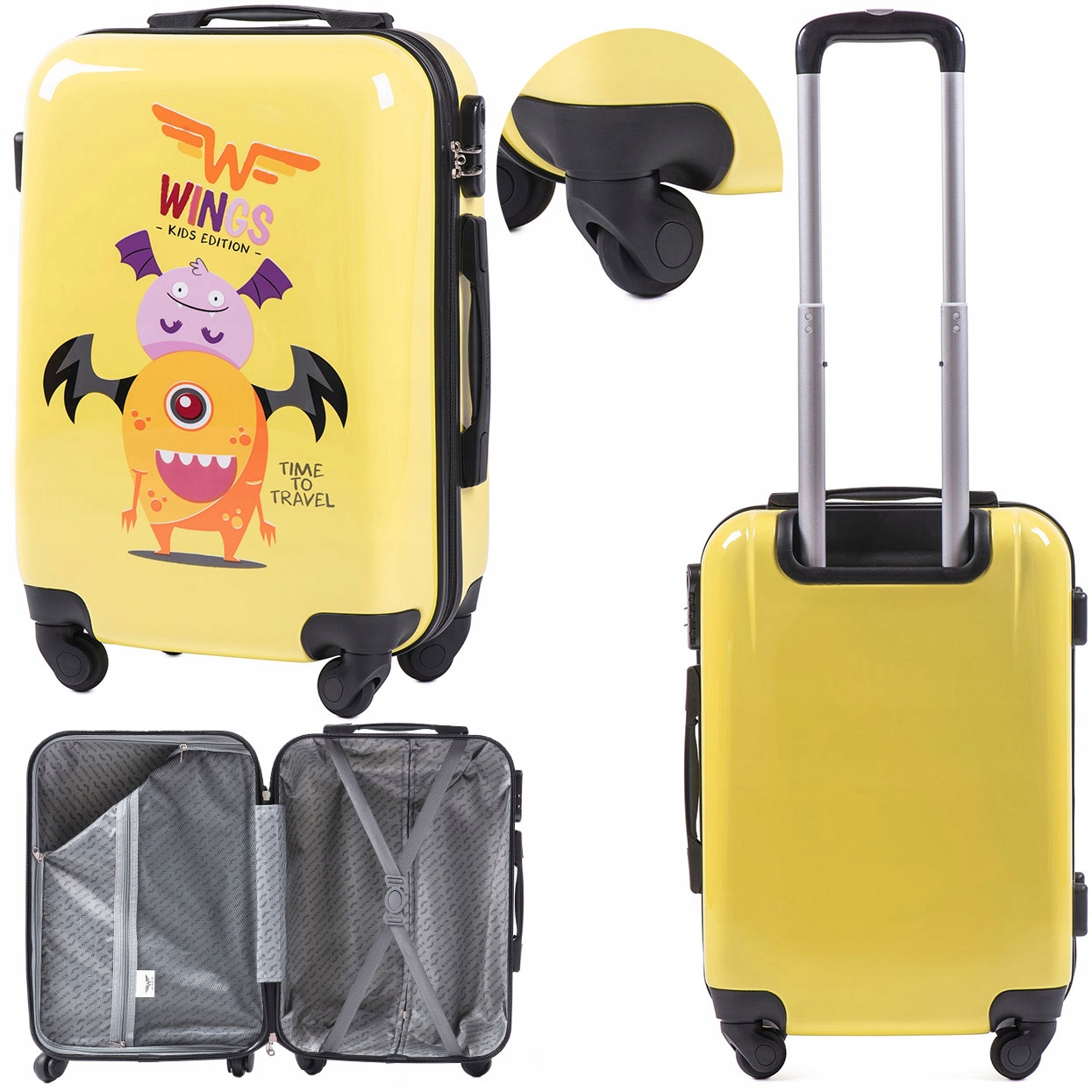 Dziecięca Walizka Kabinowa S 38L Potwory