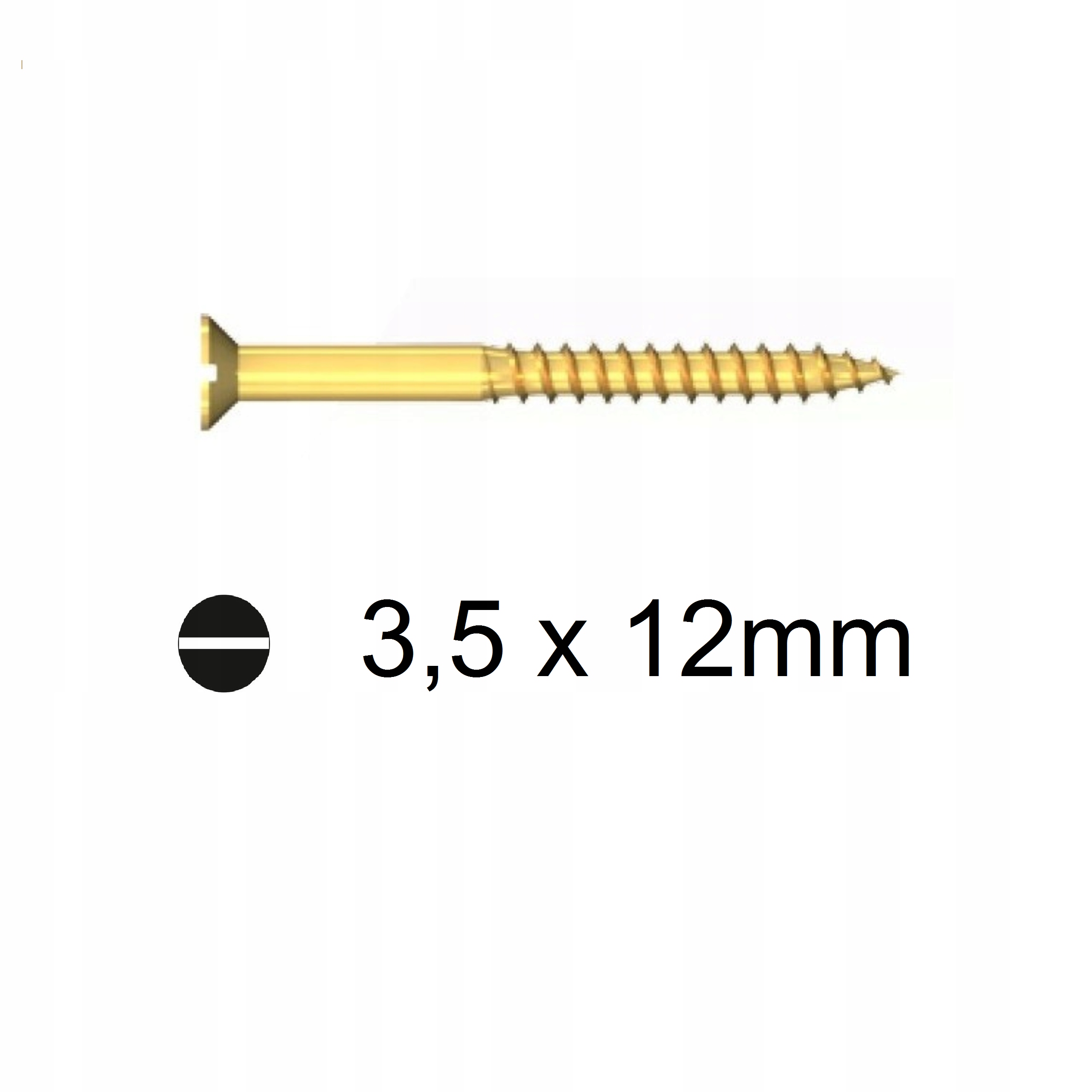 

Wkręt mosiężny do drewna 3,5 x 12 mm opak. 30 szt.