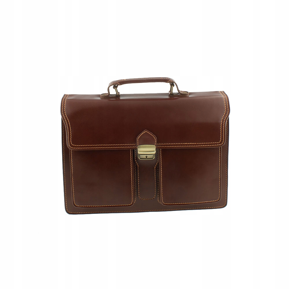 WŁOSKA TECZKA AKTÓWKA MĘSKA SKÓRZANA NESESER DUŻA BRĄZOWA KONIAK Kod producenta 2K