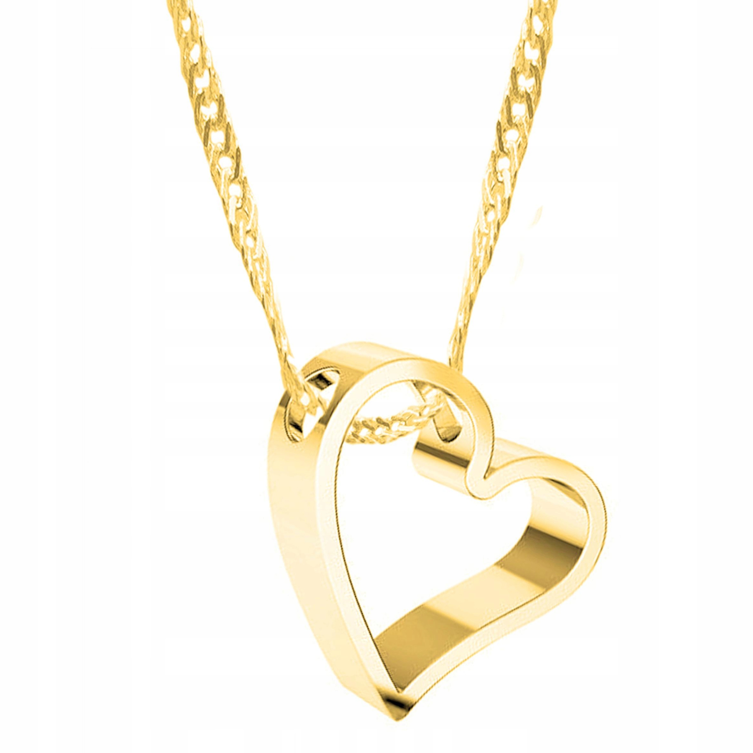 Zlatý náhrdelník se srdíčkem Srdce Stříbro 925