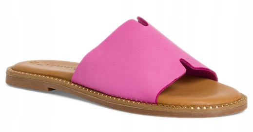 Tamaris růžové dámské kožené nazouváky pro každodenní nošení 38