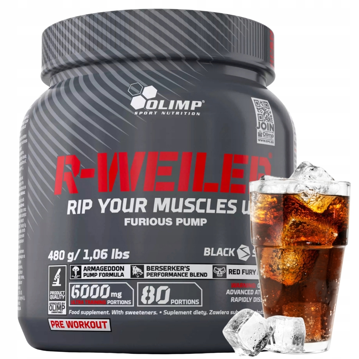 Olimp Redweiler 480g Předtréninkový Kreatin Cola