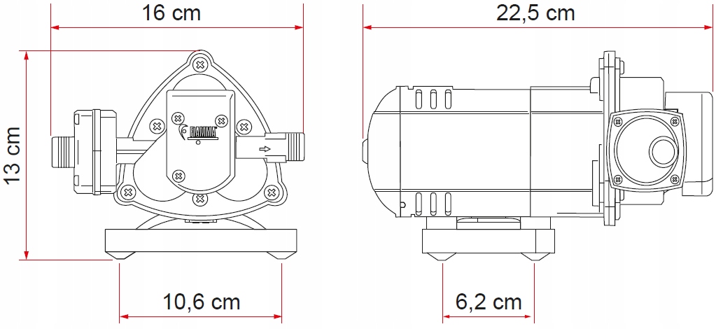 POMPA WODY CISNIENIOWA AQUA 8 10L min 12V FIAMMA EAN 8004815280826