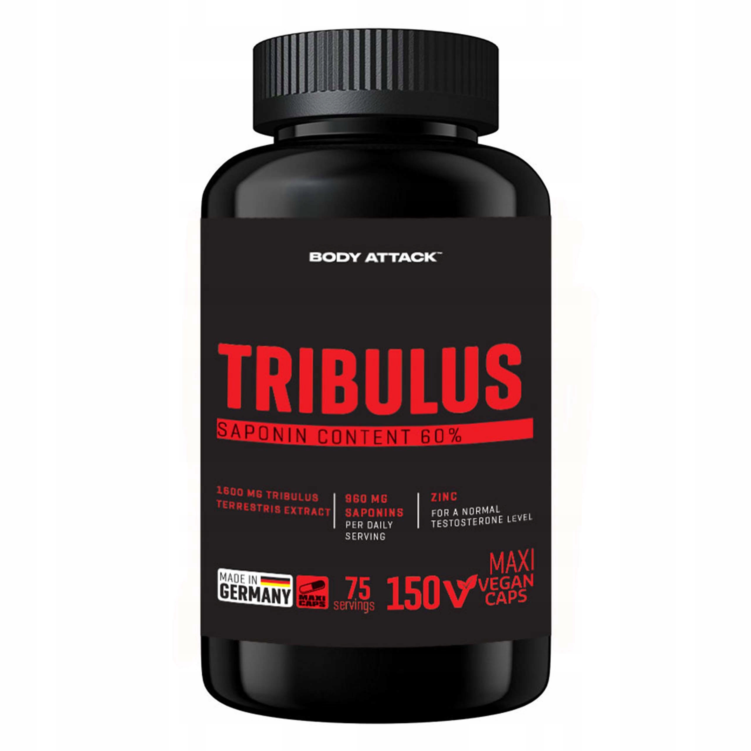 Tribulus Terrestris Body Attack 150 kapslí Booster Testosteron Síla