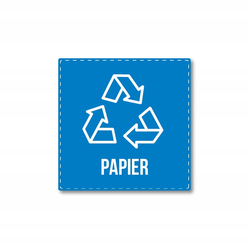 Naklejka recykling segregacja PAPIER 15cm Marka inna