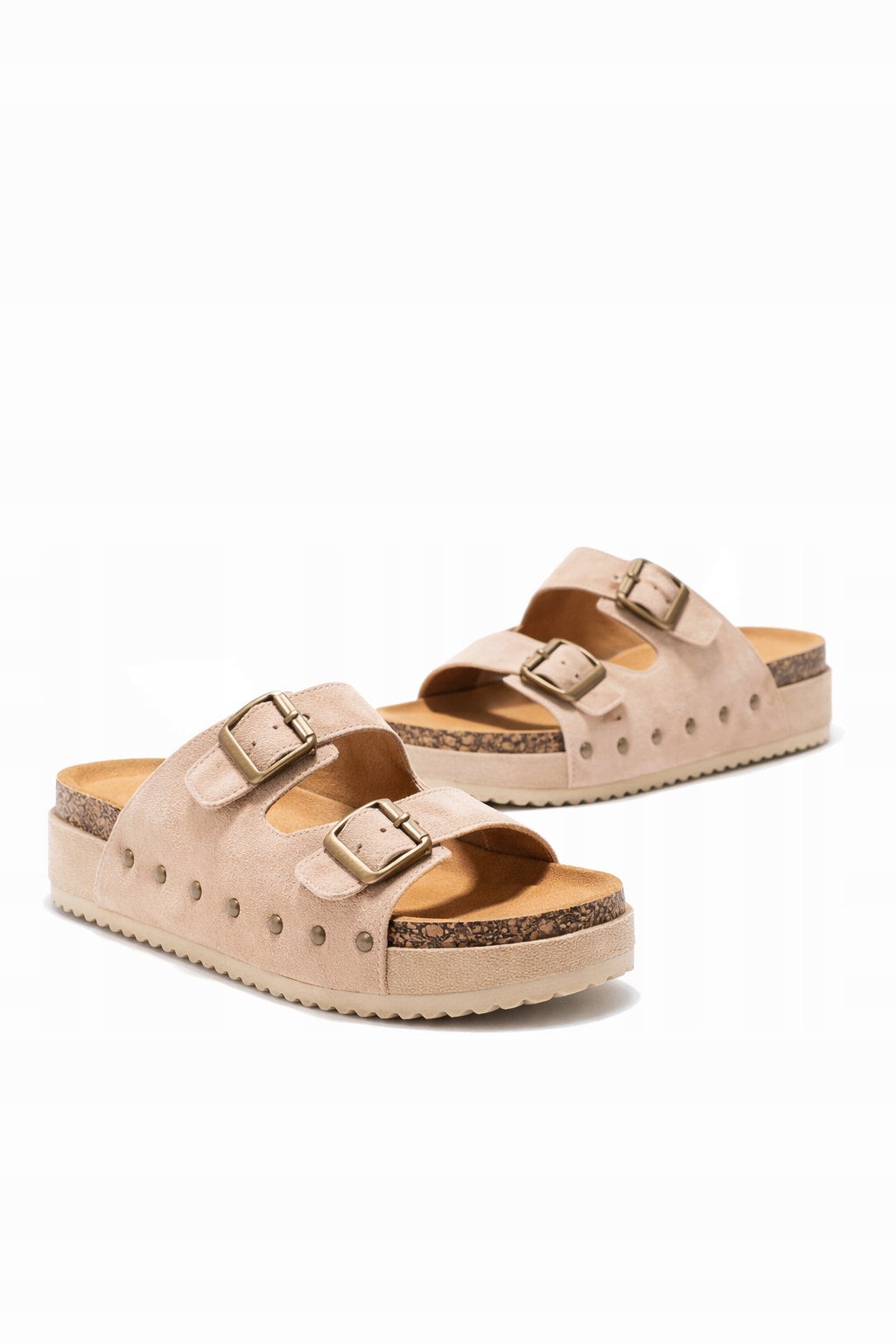 Nazouváky Casual Béžové S Cvočky Na Platformě 40 I4A