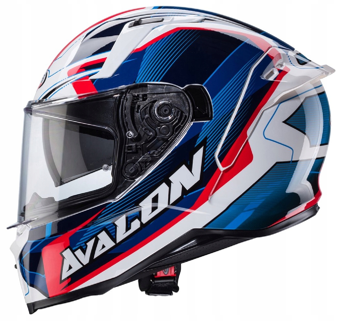 Integrálna prilba Caberg Avalon X Optic Biela/Modrá/Červená Veľkosť M