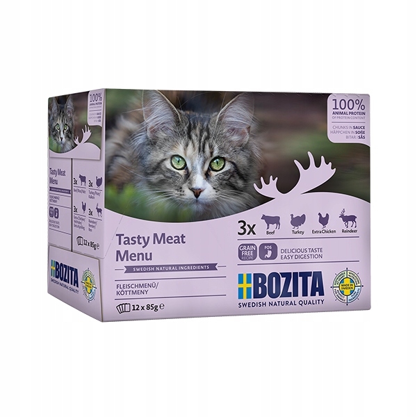 Levně Bozita masové kousky v omáčce pro kočky 12x85 g