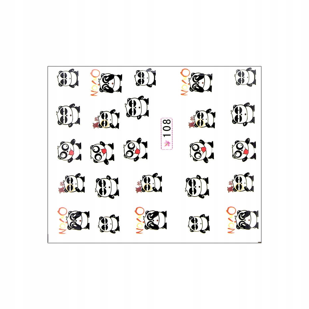 

Naklejka Wodna na paznokcie manicure Panda 108