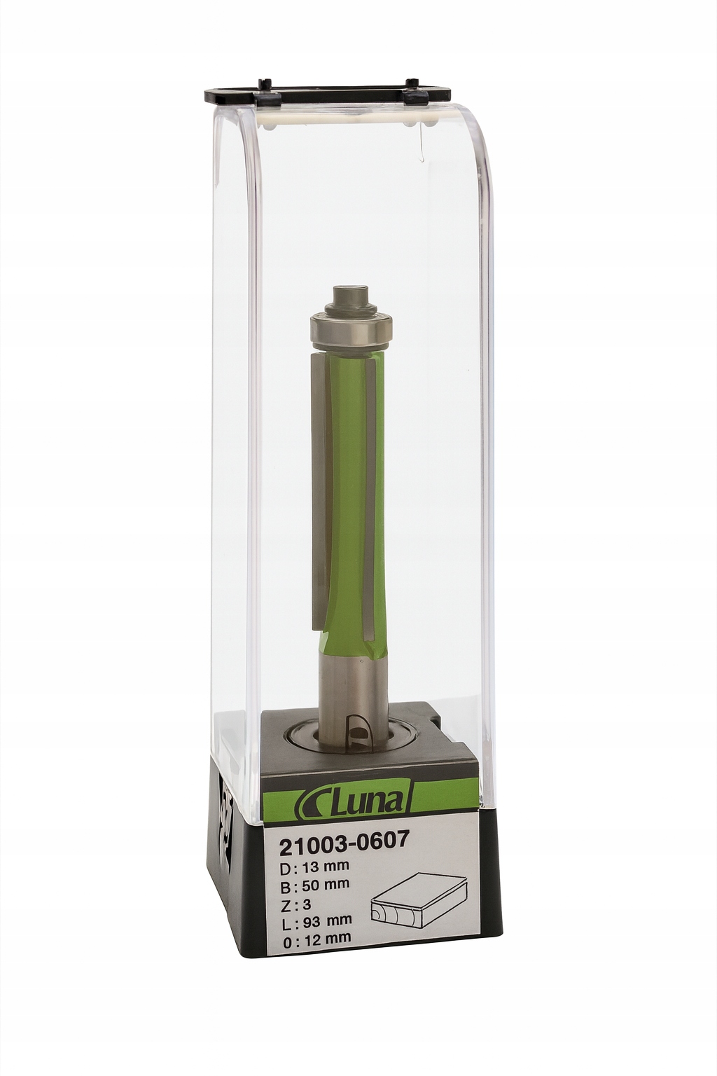 Okrajová fréza 13 mm H50 mm délka 93 mm, stopka 12 mm s ložiskem Luna