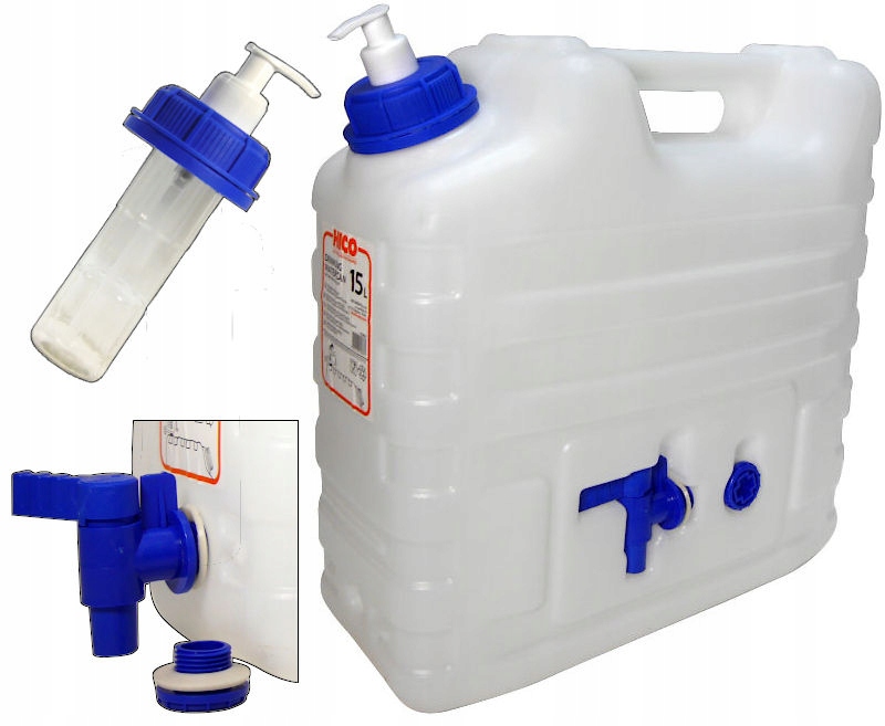 

Kanister Baniak Na Wodę Kranik Dozownik 15L Atest