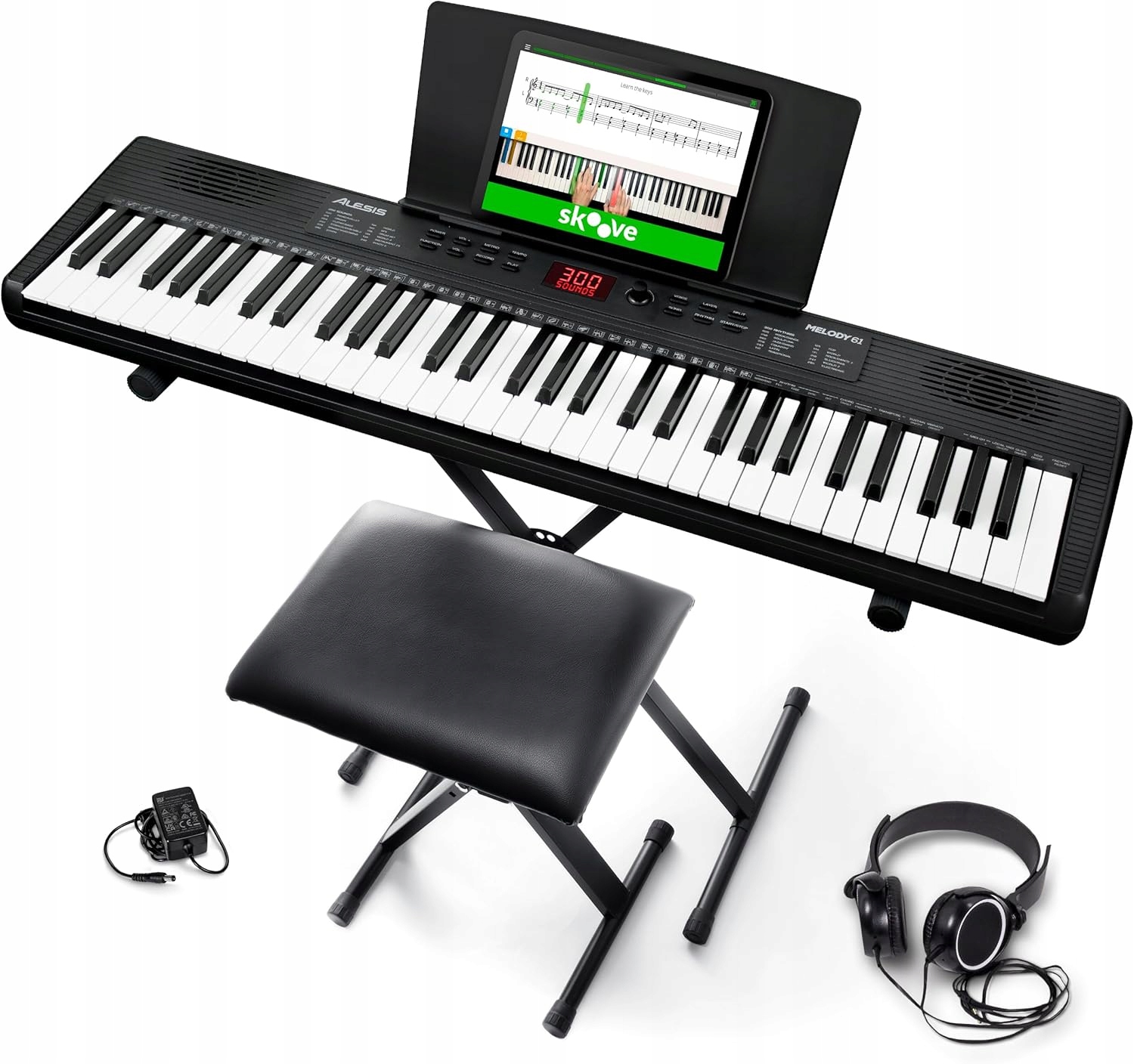 Alesis Melody 61 Piano 61 kláves pro začátečníky Startovací Sada