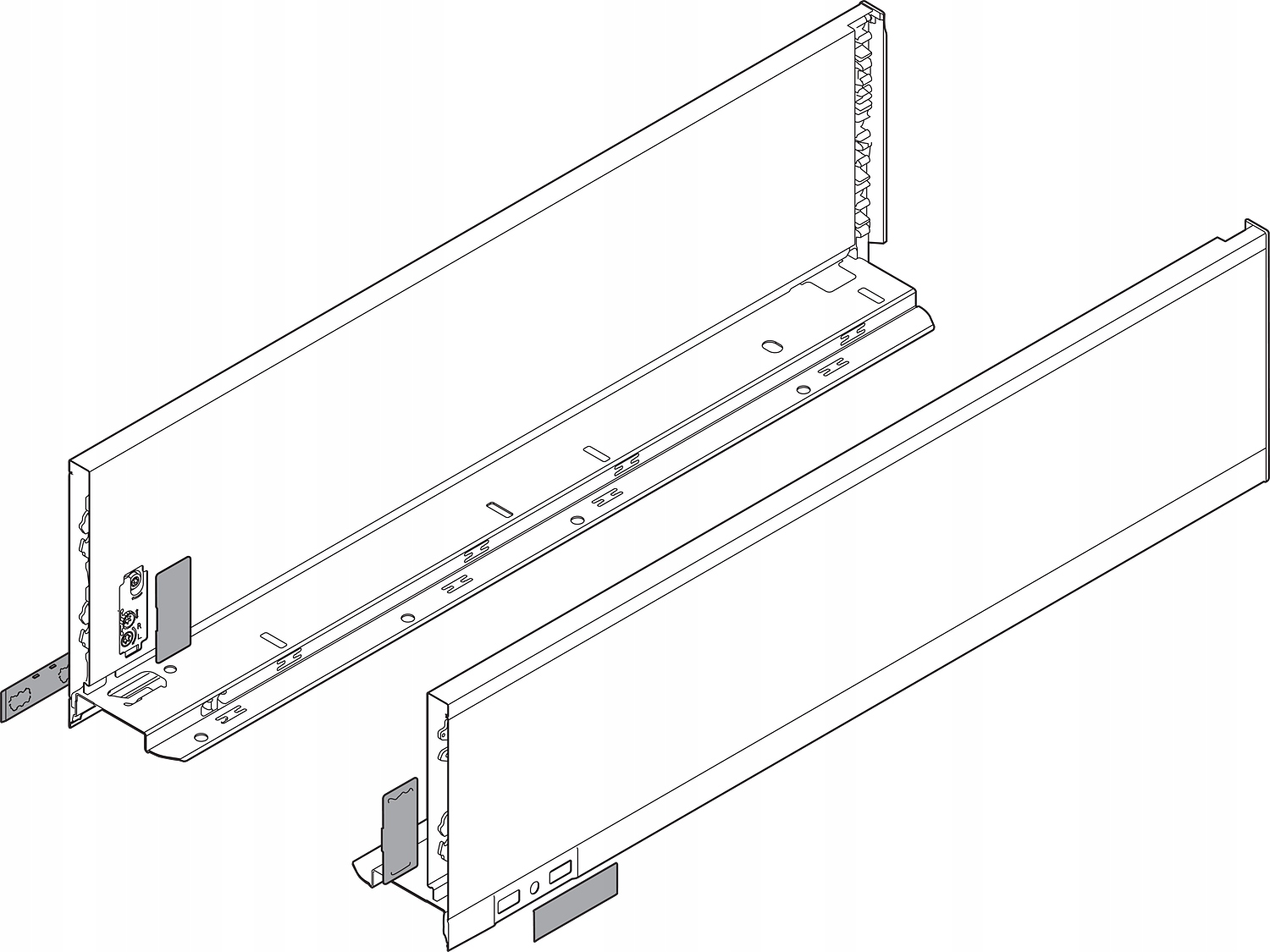 

Blum 770K5002S Legrabox Pure boki K 500mm białe