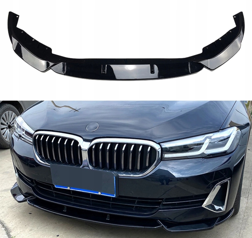 Bmw G30 G31 Lift LCI 2020-2023 Podložka bežného nárazníka Splitter Čierna