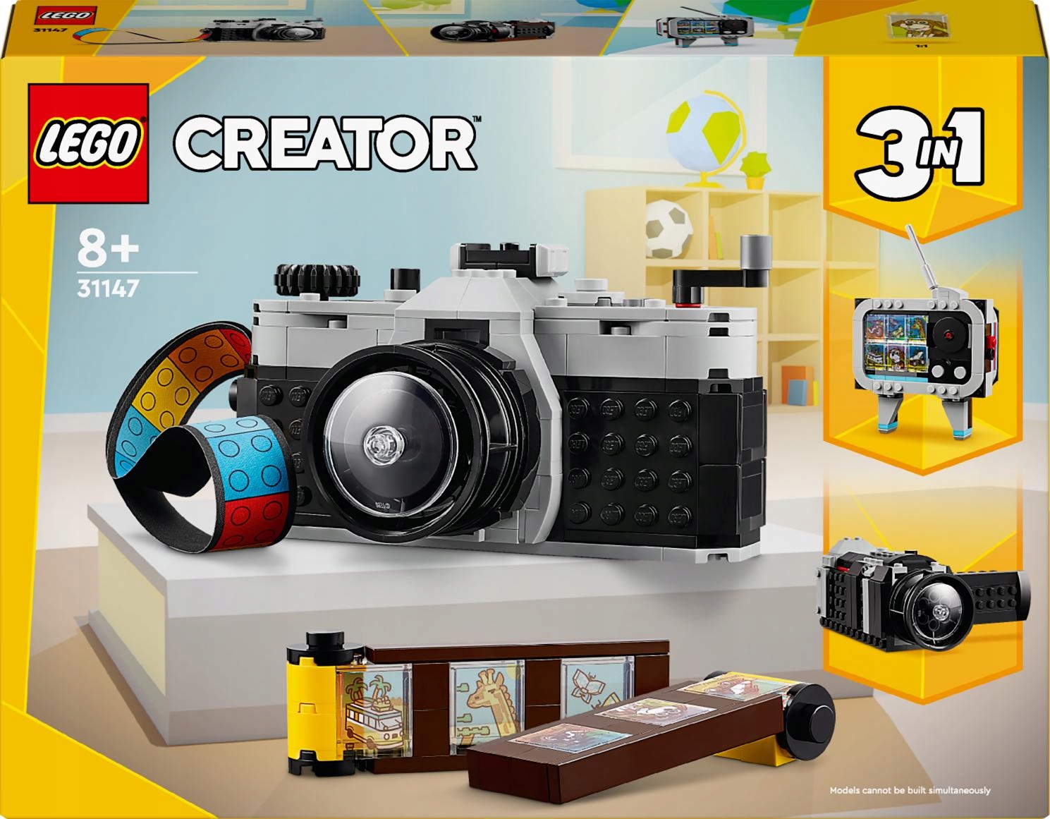 stavebnice Lego Creator 3V1 Fotoaparát V Retro Stylu Kamera Televizor 31147