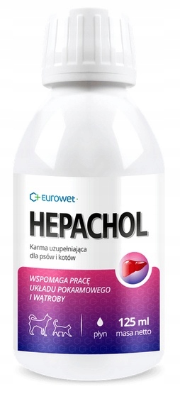 Levně Doplněk pro psa a kočku podporující trávicí systém a játra Hepachol 125 ml