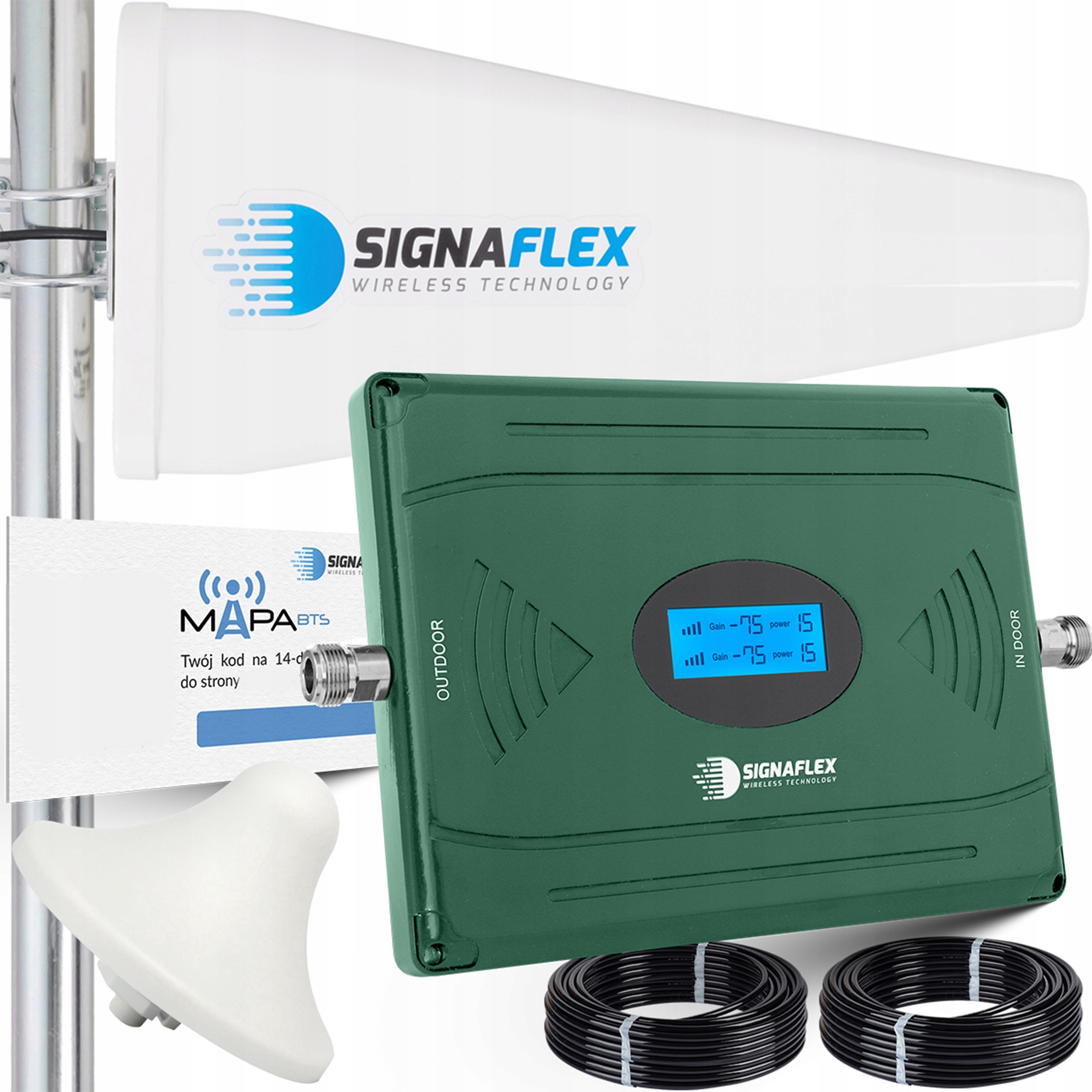 Sada Zosilňovačov Signálu Telefonu Gsm Internetu Hspa 4G Lte Antény 15 m