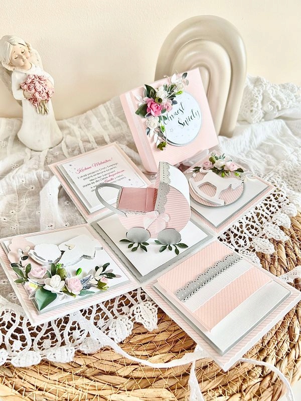 Suvenýr křtu svatého exploding box přání dárek