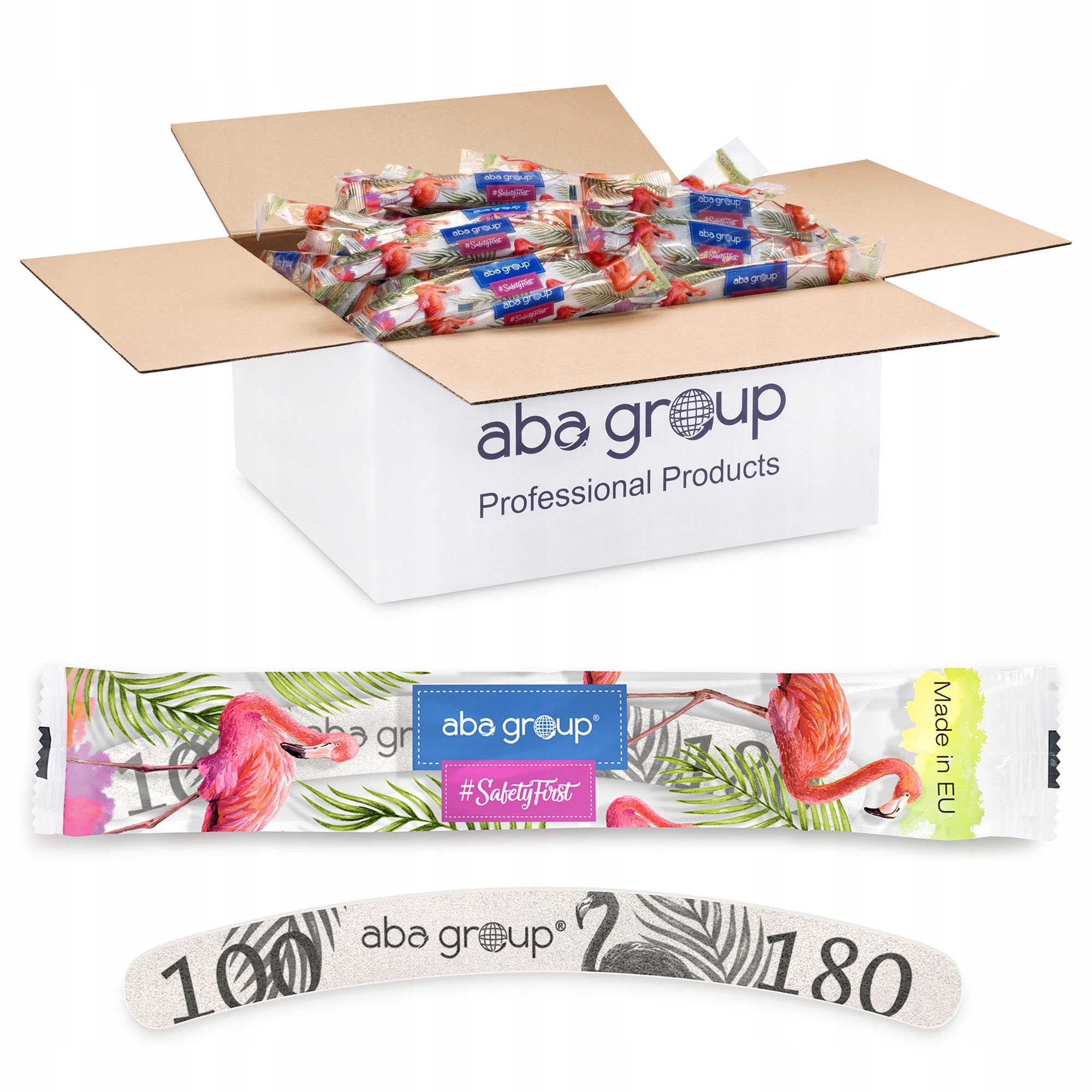 pilník na nehty Banán 100/180 v praktické fólii Standard Aba Group x500