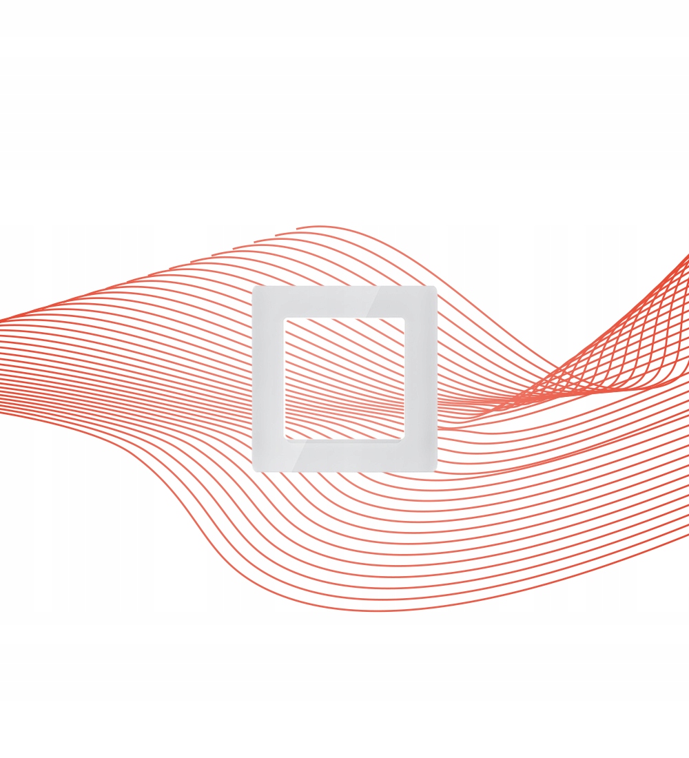 Pojedyncza ramka biała szkło do urządzeń serii RM Kod producenta RM111