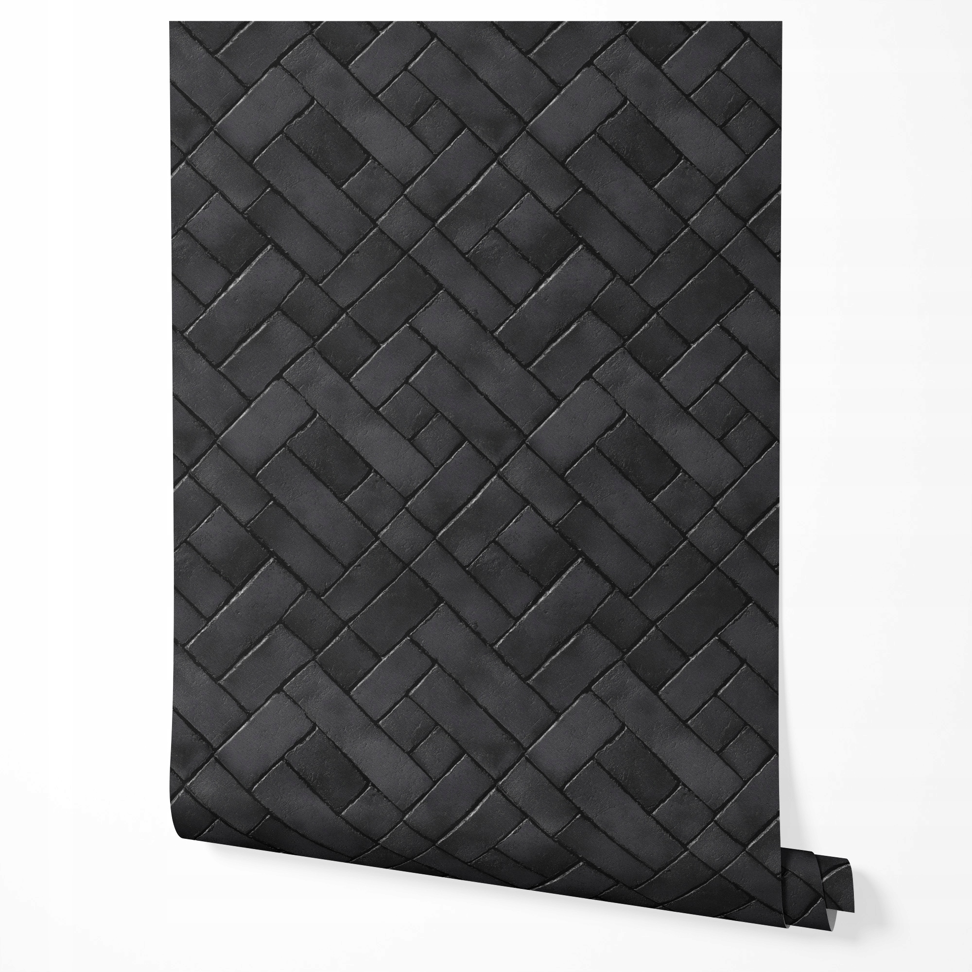 Tapeta Samolepicí Cihly Černá Geometrie Imitace do obývacího pokoje Ložnice