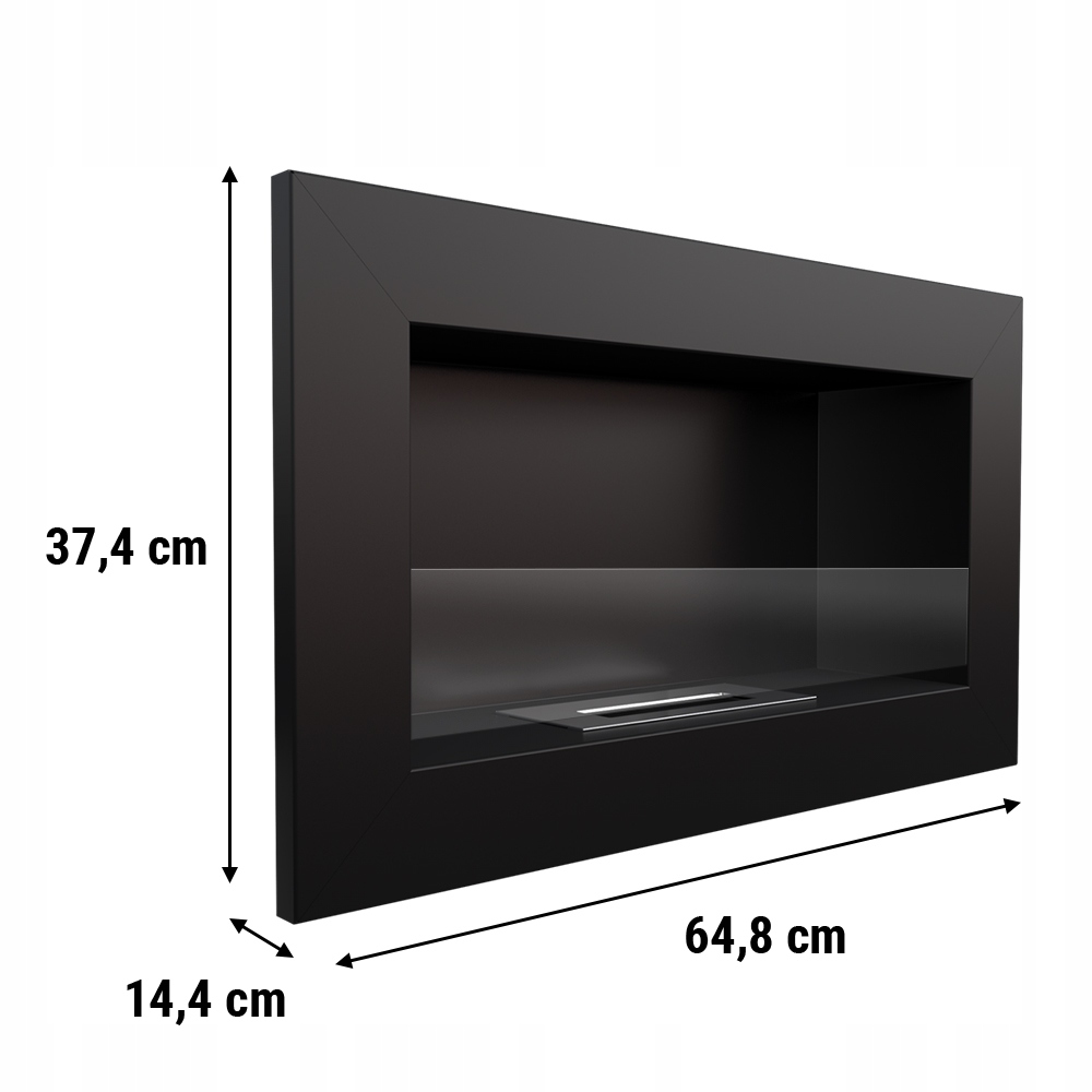 WISZĄCY BIOKOMINEK GOLF CZARNY 648X374 Z SZYBĄ + OLEJKI AROMATERAPIA KAMYKI EAN (GTIN) 5903751027737