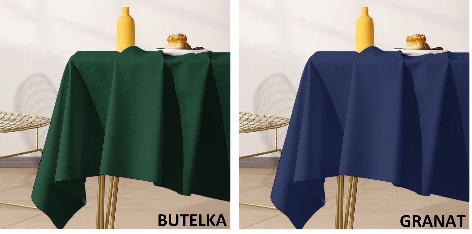 OBRUS GŁADKI ETHERAL MATOWY GRUBY 140x280 KOLORY Długość 280 cm