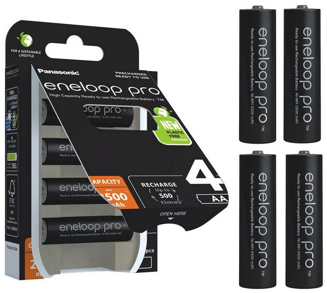 

4 Akumulatorki Panasonic Eneloop Pro R6 Aa 2550mAh