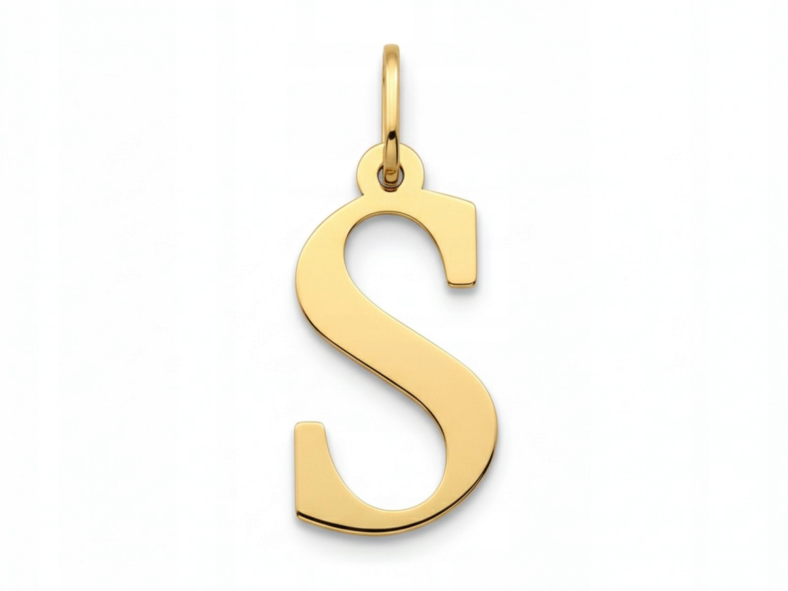 Zlatý přívěsek 585 písmeno S bez zirkonu, vystřižené písmeno 0.79 g jako dárek