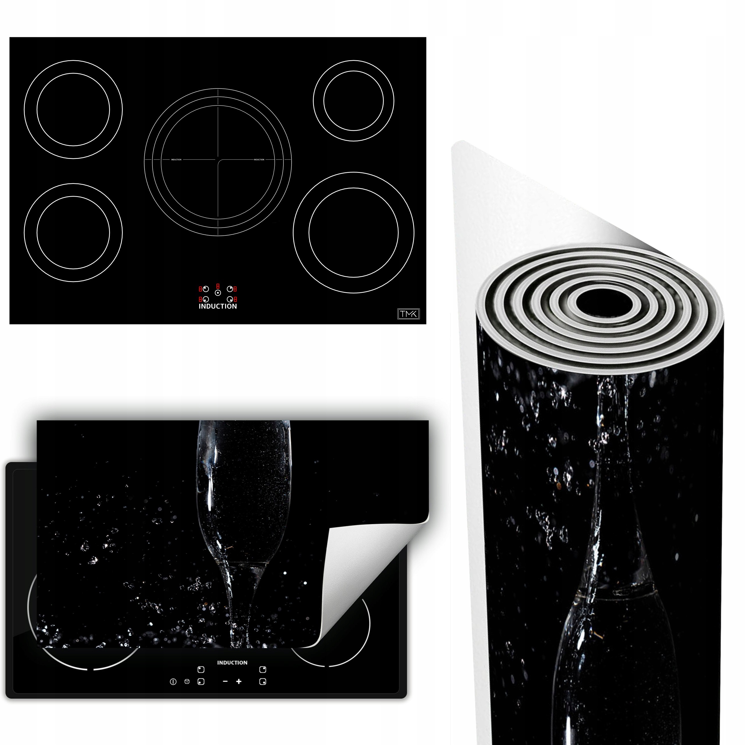 Vinylová Podložka Ochrana Kuchyňské Desky 90x52 černá voda