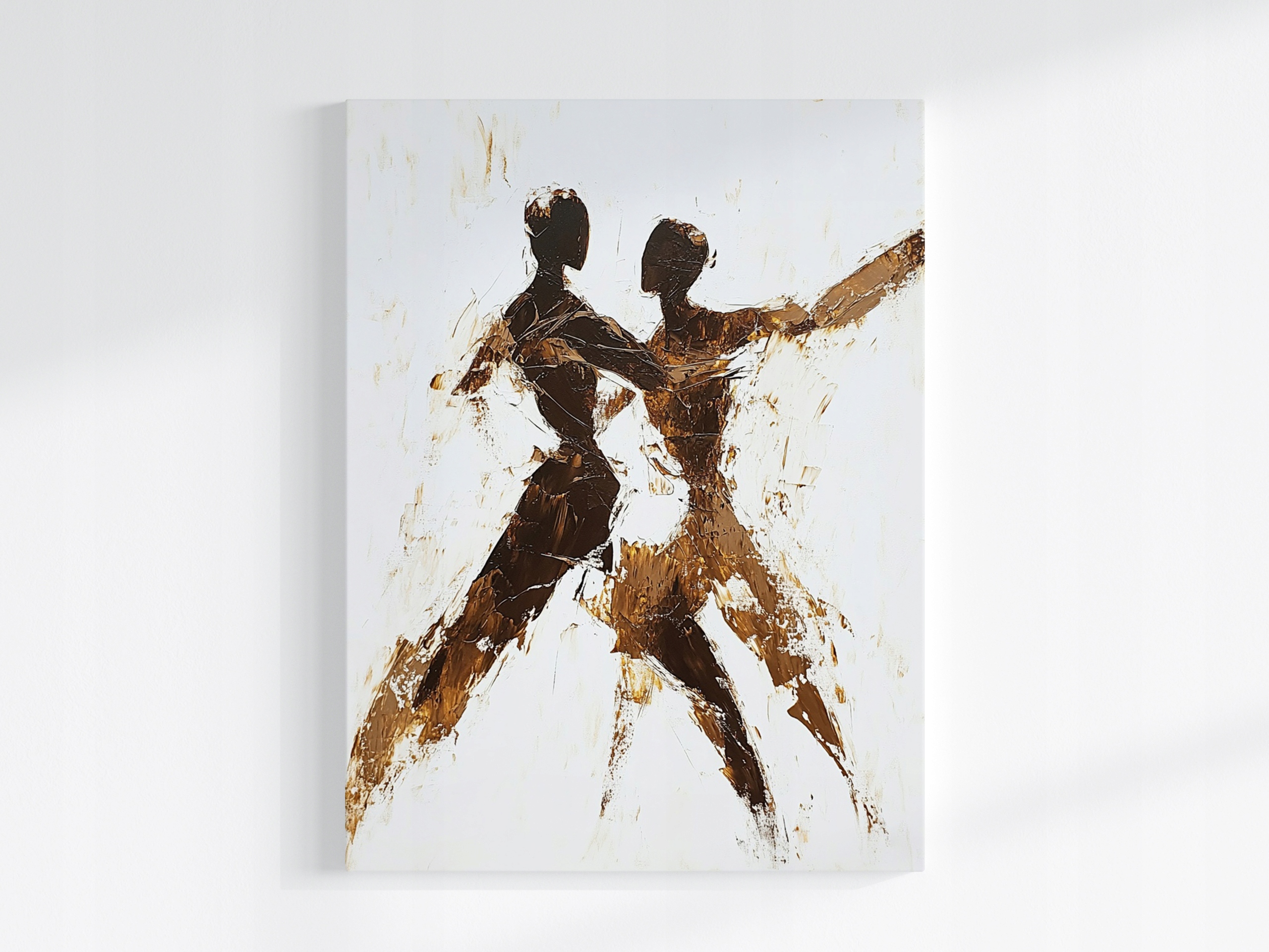 Obraz Na Plátně Canvas Abstrakce Tanec Pár Tanečník Silueta Pohyb 60x80