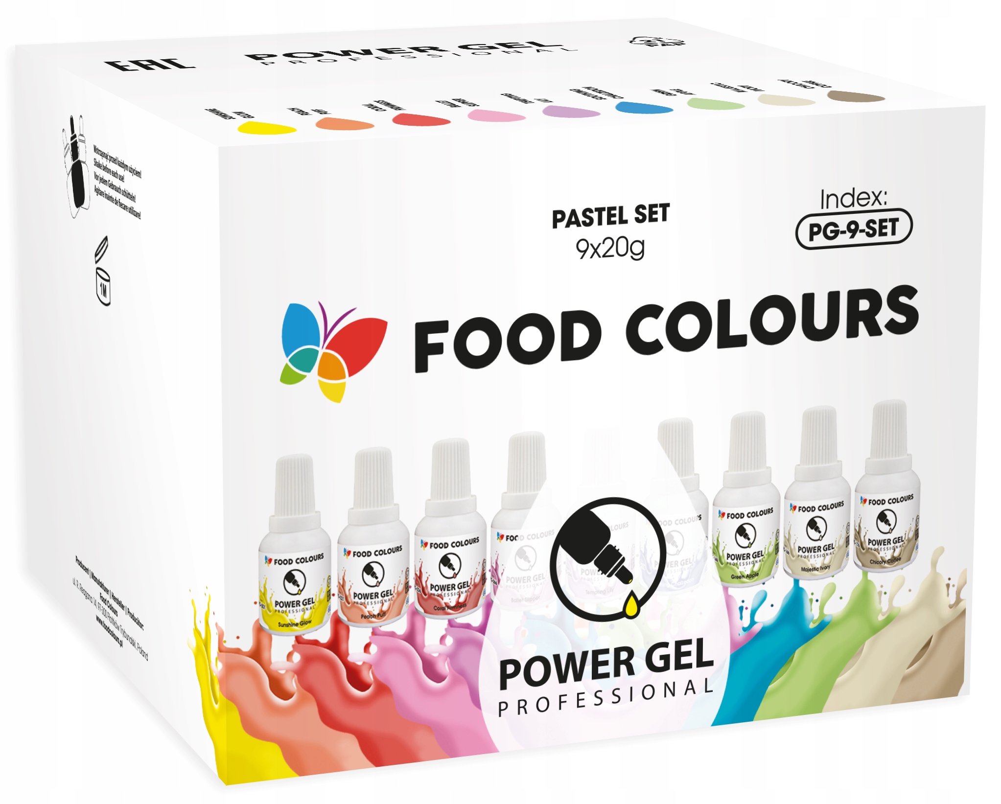 Barvivo Power Gel Pastelový Set 9 x 20 g
