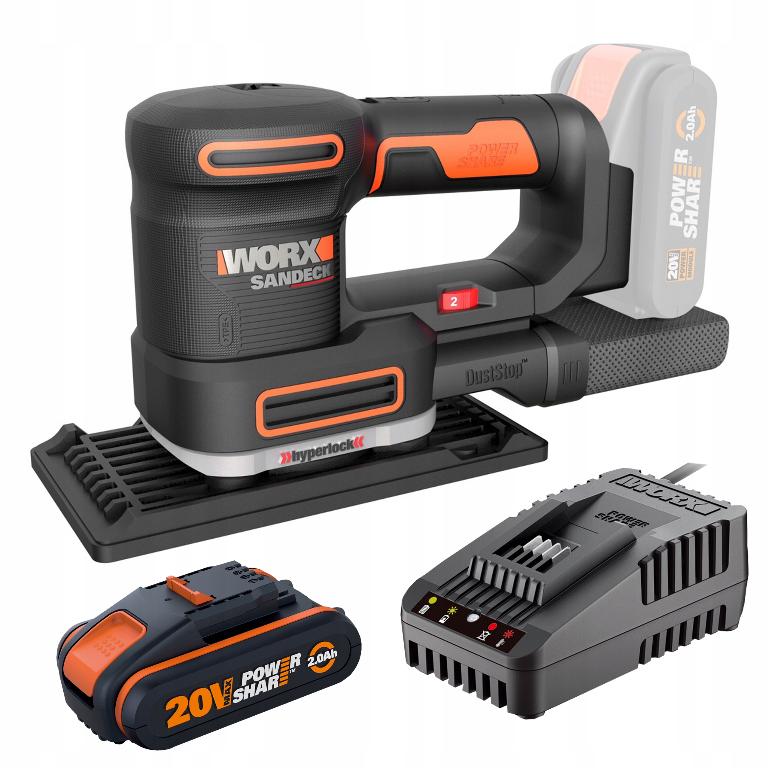 

Szlifierka Worx WX820.9 Akumulator Ładowarka