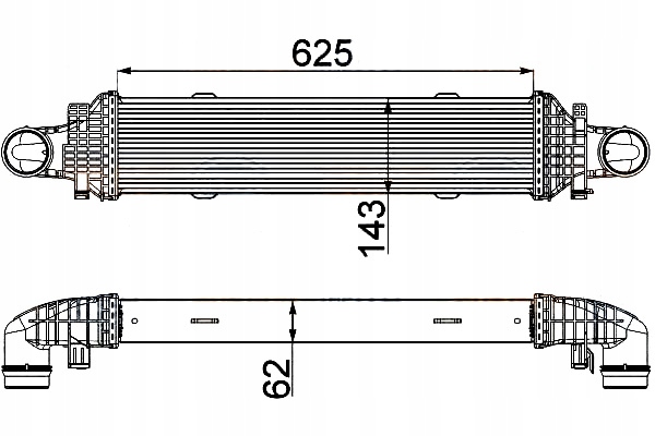 INTERCOOLER MERCEDES C-KLASA 07- HELLA Producent części Hella