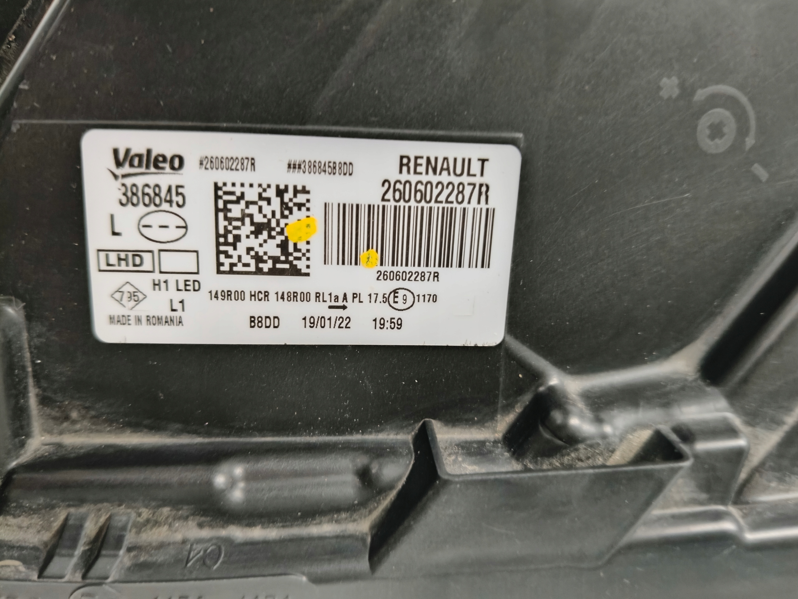 light left REFLEKTOR DACIA DUSTER II 21- LIFT FULL LED