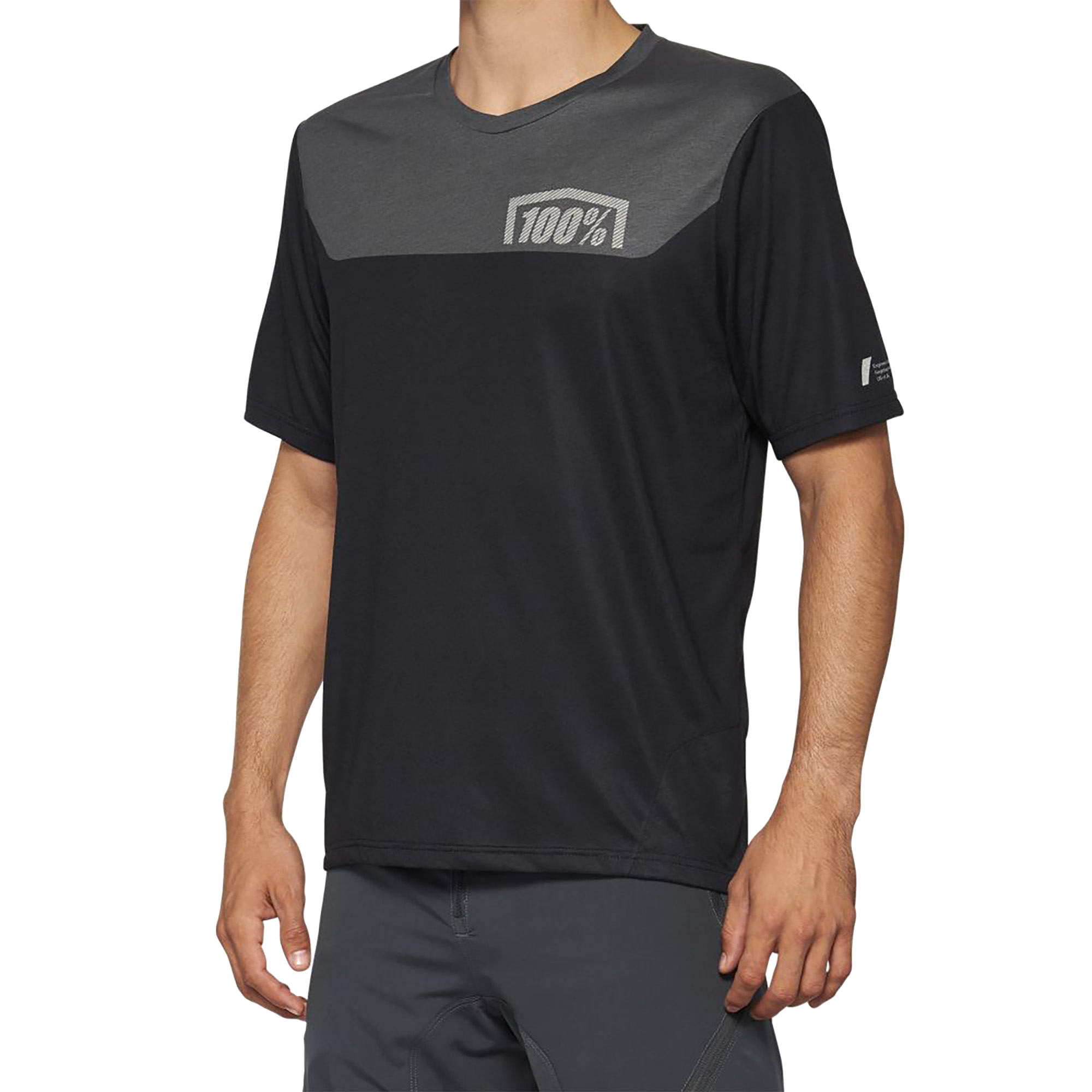 Koszulka rowerowa męska 100% Airmatic black/charcoal M