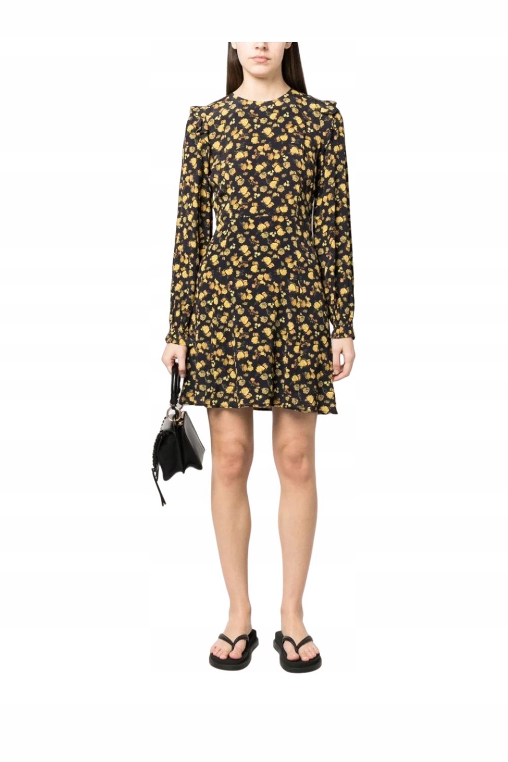 Šaty Tommy Hilfiger s dlouhým rukávem, vzorované květy vel. 36