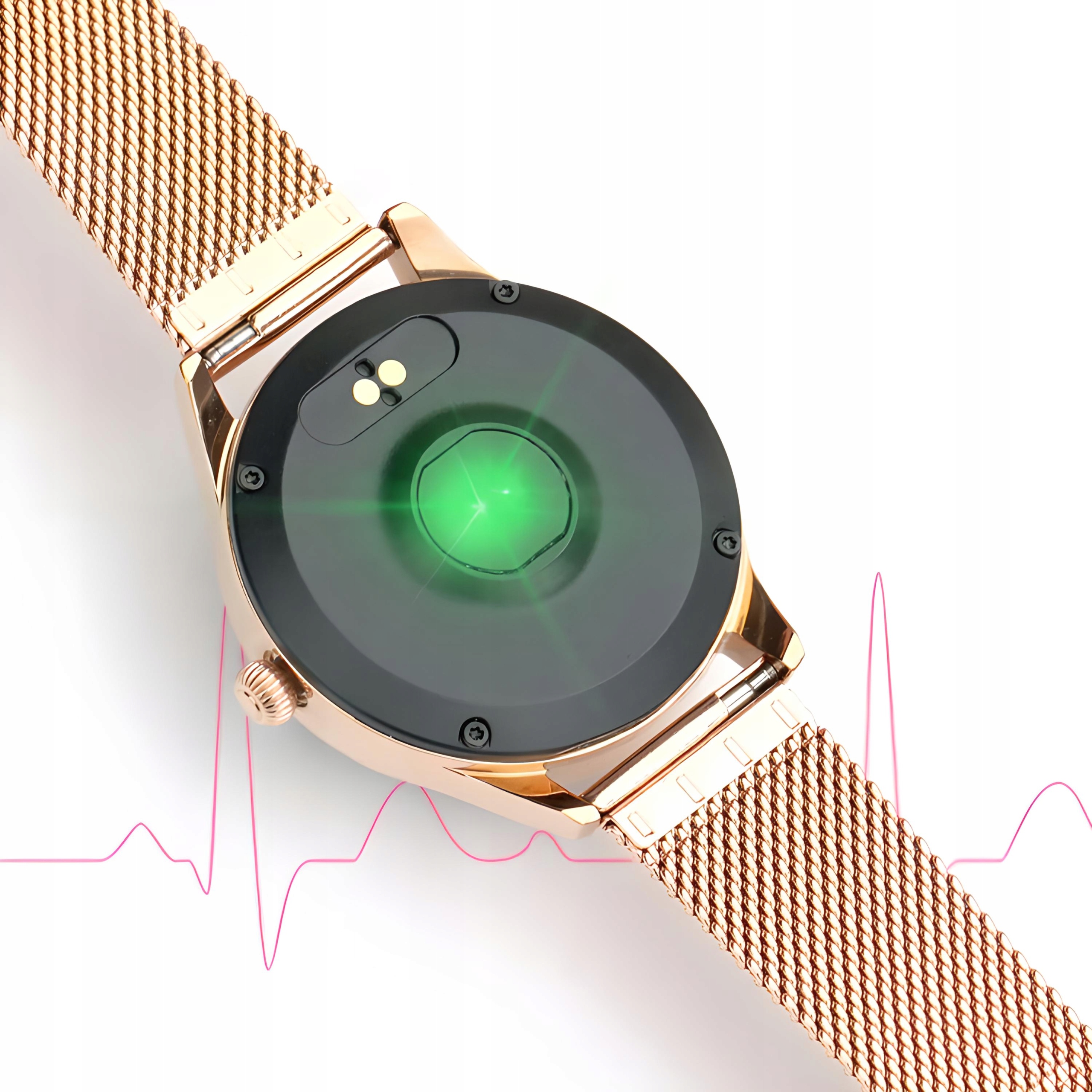 SMARTWATCH ZEGAREK DAMSKI DLA KOBIETY PULS SPORT POWIADOMIENIA MENU ZŁOTY Kompatybilność systemowa Android iOS Windows Phone