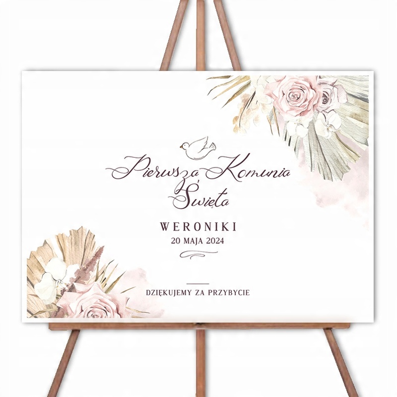 

Plakat komunijny personalizowany Natural