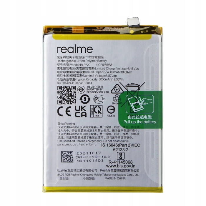 Nowa Oryginalna Bateria Akumulator BLP729 Realme C3i