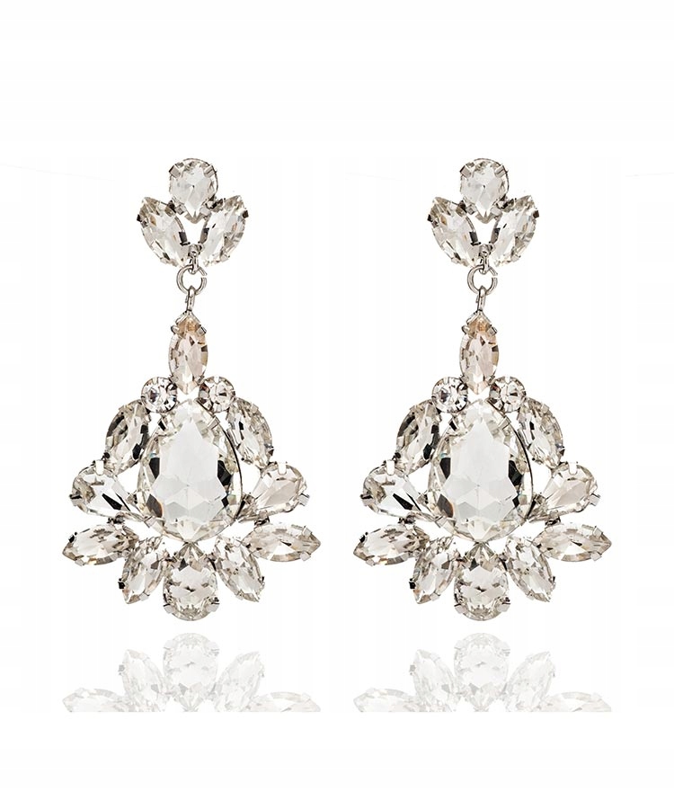 Kolczyki ślubne crystal