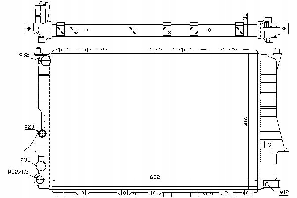 Nissens Chladič Vody Audi 100 2.4 D (4A. C4)