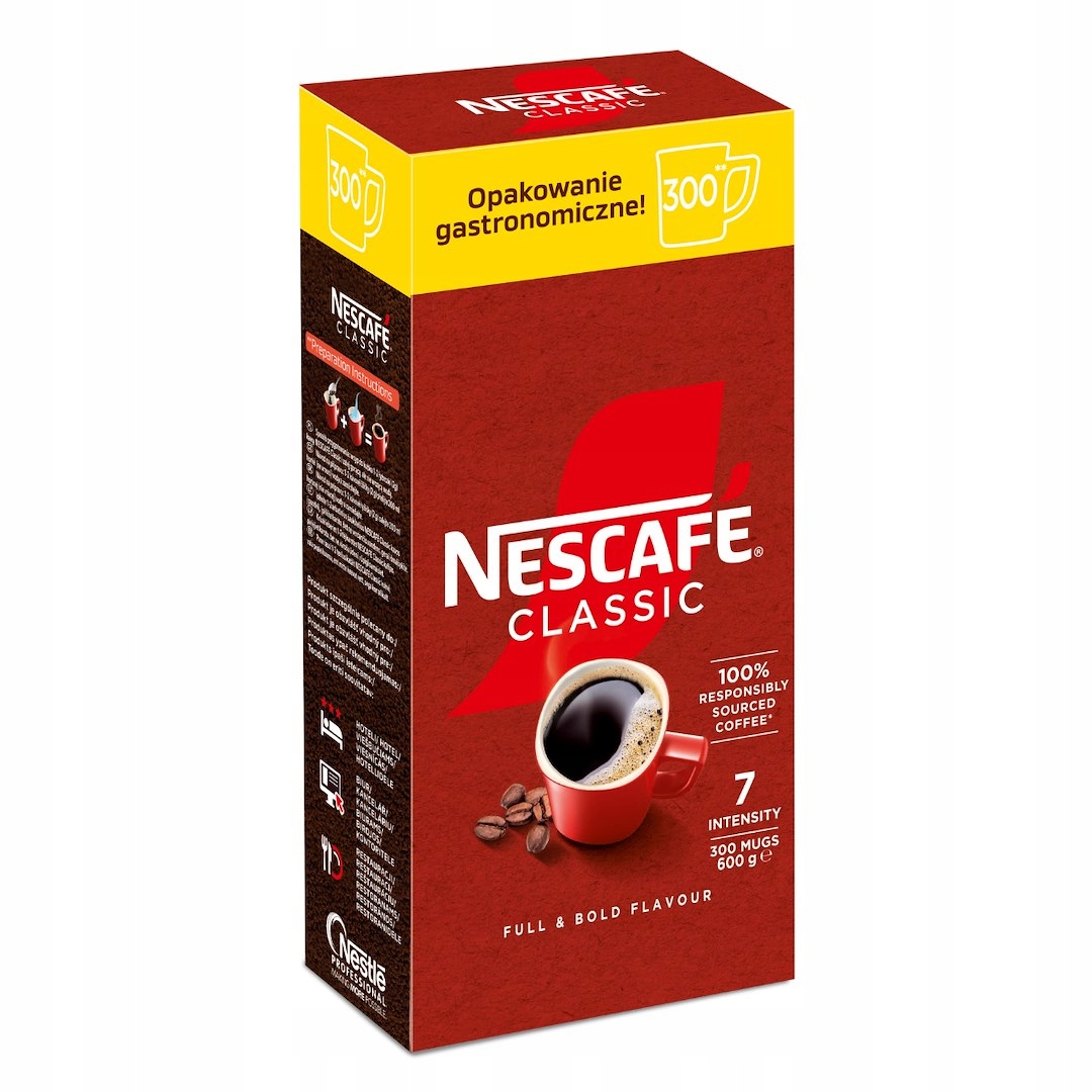 Kawa rozpuszczalna Nescafé Classic 600g aromatyczna klasyczna oryginalna