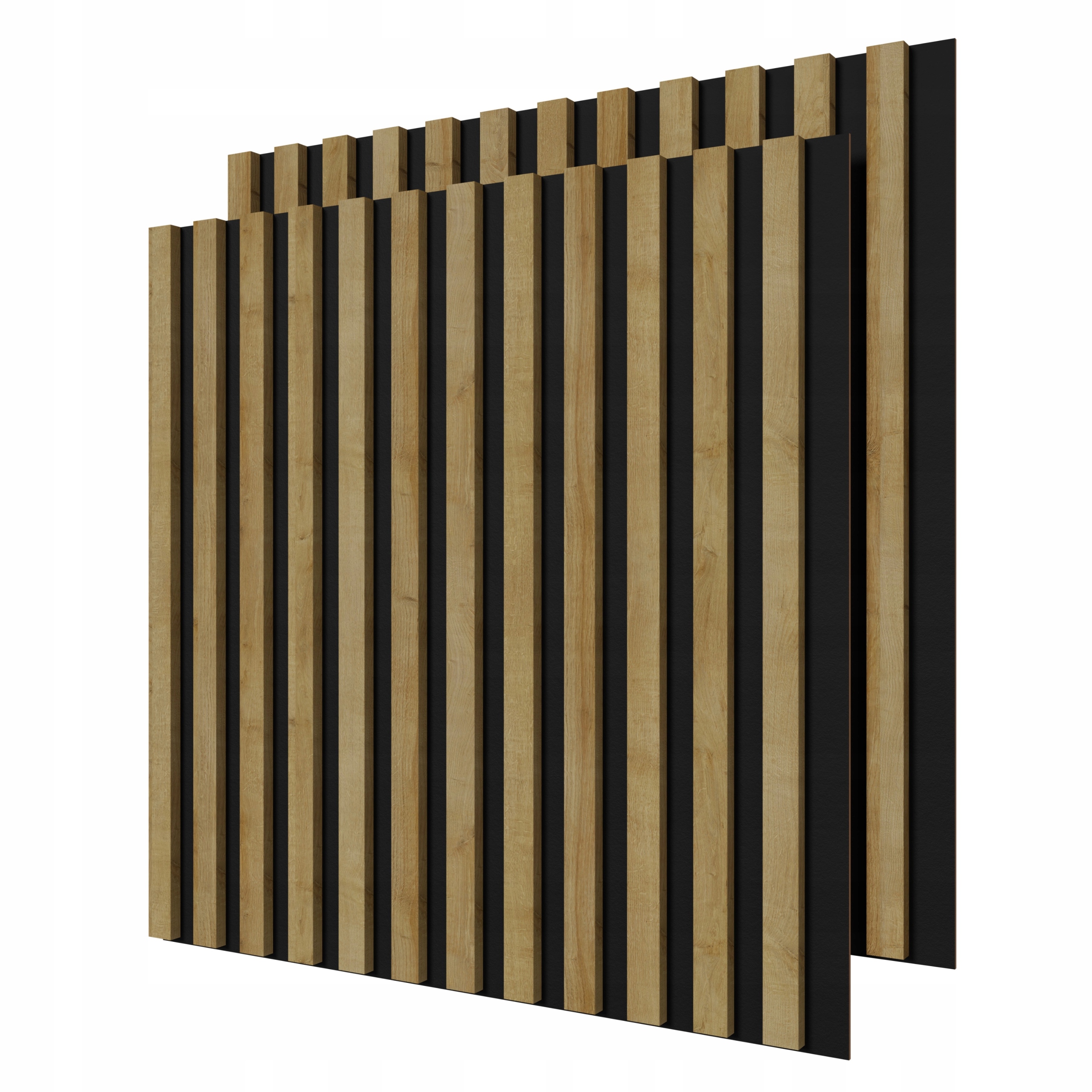 2x Lamele ścienne na płycie akustyczne 12szt 120x60cm 0,72m2 panele dekor (STWCLIN602OB