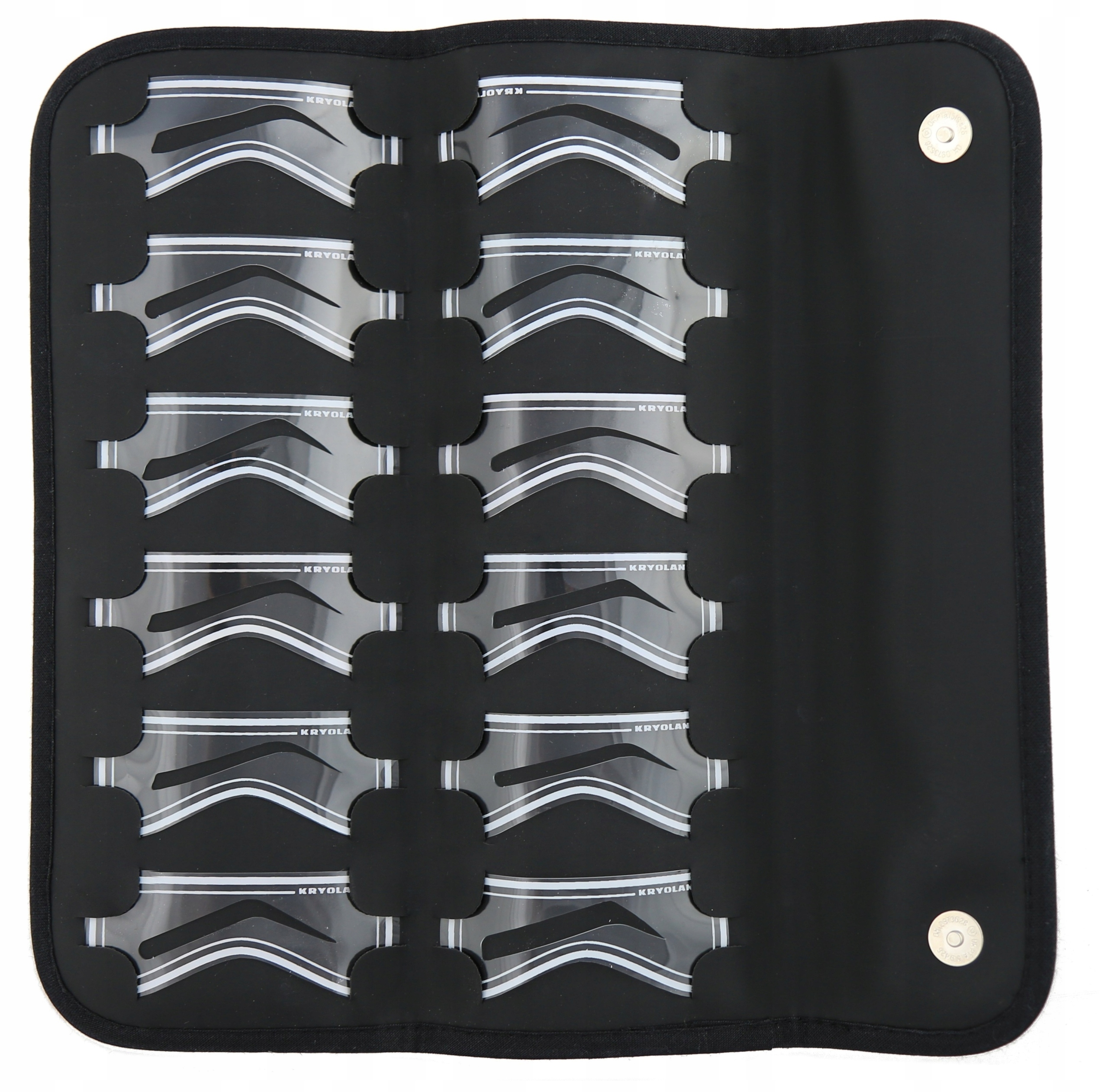 Kryolan Sada 12 kusů štětců na obočí V Pouzdru 3064