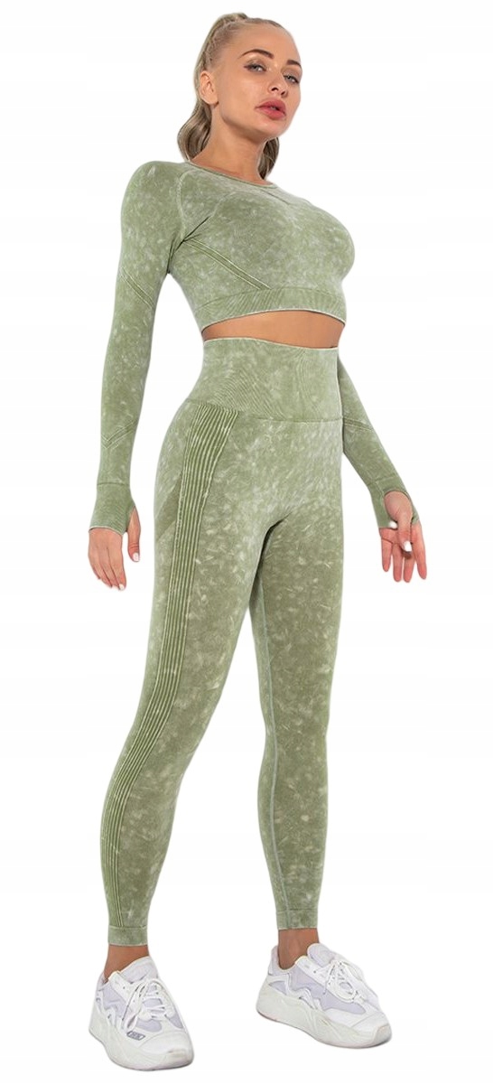 DAMSKI ZESTAW FITNESS 2-CZĘŚCIOWY JOGI JOGGING L