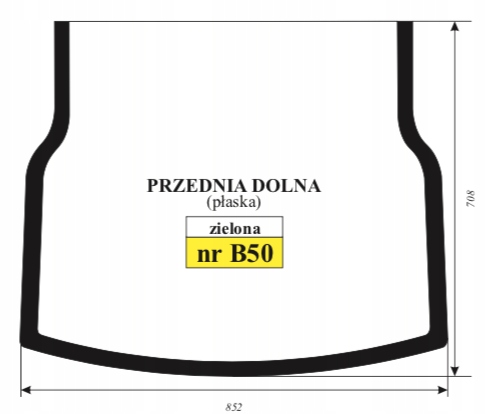 sklo Jcb přední spodní 827/80358