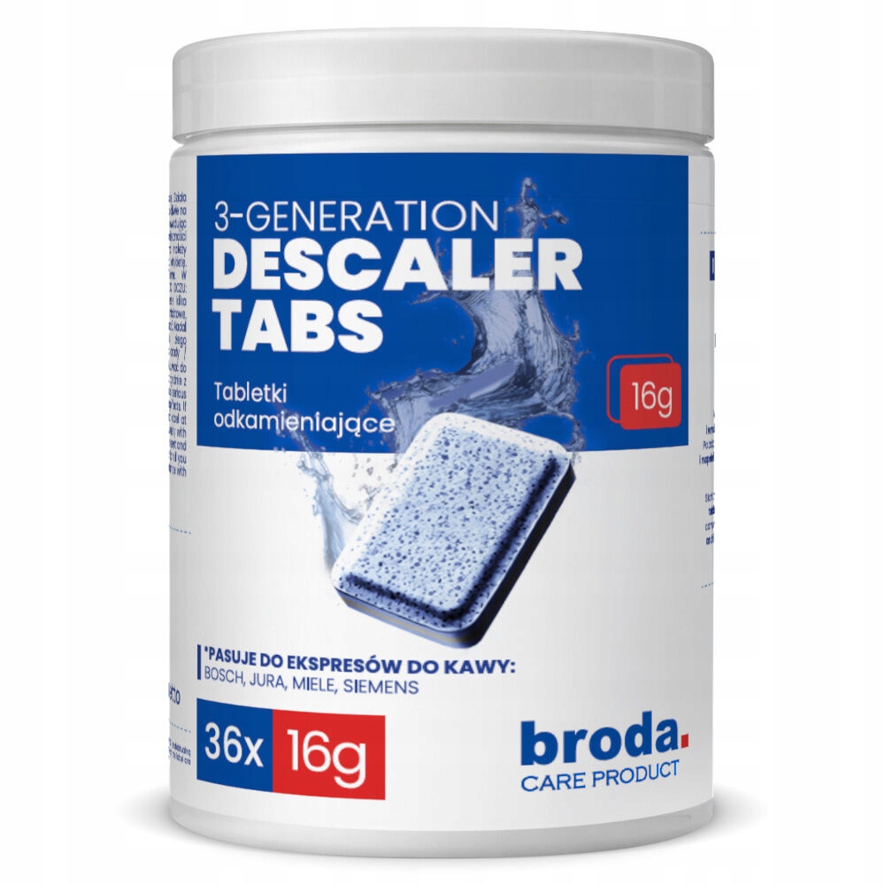 Tabletki odkamieniające do ekspresu 36 x 16g Jura Bosch Miele Siemens